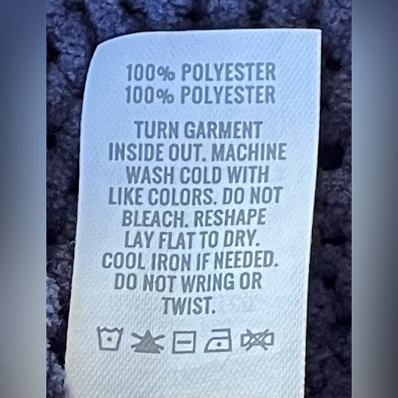 Aerie Slate Blue Cowl Neck Sweater Long Sleeved Size XS Oversized EUC 22” PTP - Picture 4 of 4